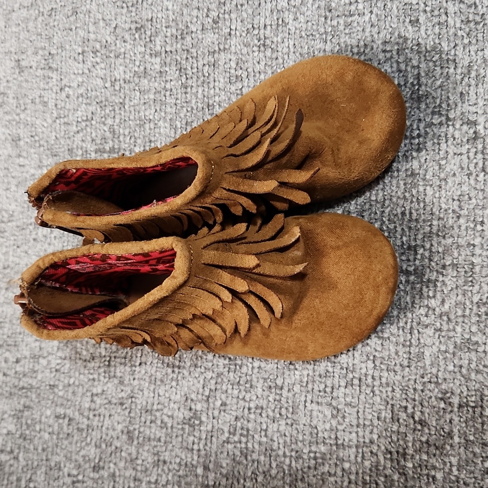 Kids Tan Moccasins